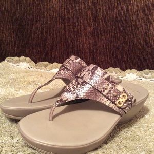 Cole Haan Margate Wedges In Roccia Snake Sz 9.5 B